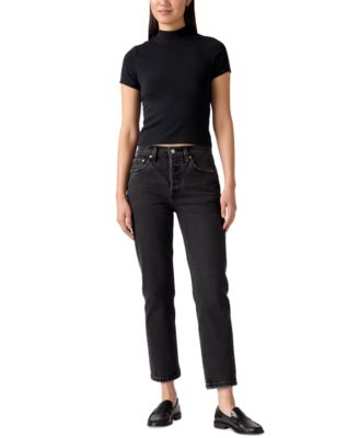 Women's 501 Original-Fit Cropped Straight-Leg Jeans
