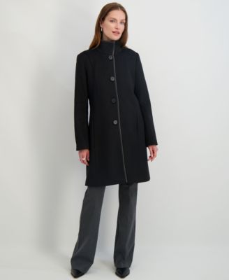 Women's Stand-Collar Button-Front Coat