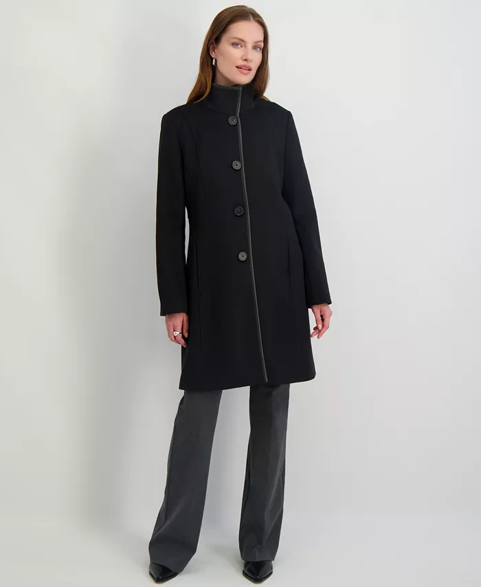 Women's Stand-Collar Button-Front Coat - thumbnail 5
