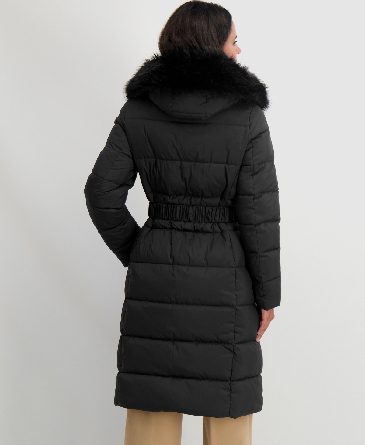 Tahari Puffer Coat In Black