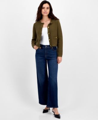 Petite Textured Cardigan Sweater, Macy's Exclusive 