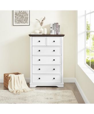 Freestanding Bathroom Cabinet Clothes Storage with 6 Drawers