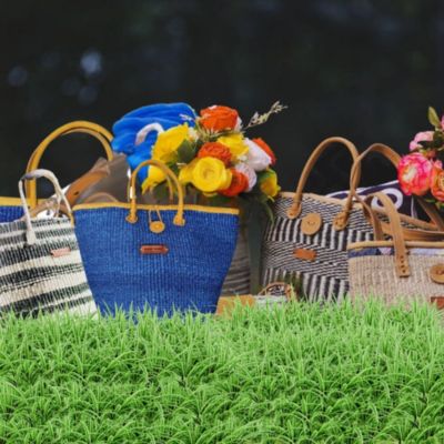 Nourishment Handmade Sisal Straw Basket Tote Bag