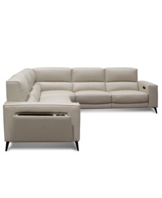 Neiwert 5-Pc. Leather Sofa Sectional with 2 Power Recliners