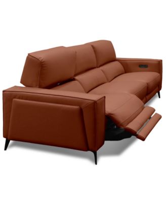 Neiwert 3-Pc. Leather Sofa Sectional with 3 Power Recliners