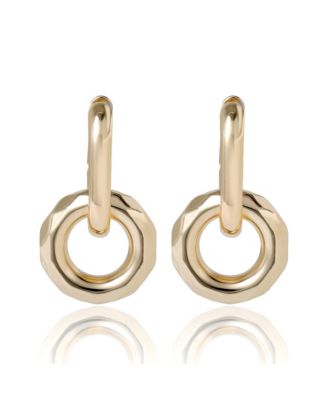 Gold-Tone Modern Hoop Earrings