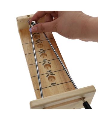 Mini Shoot The Moon - a Classic 1940's Nostalgia Game - Solid Natural Wood - 9 inch travel version