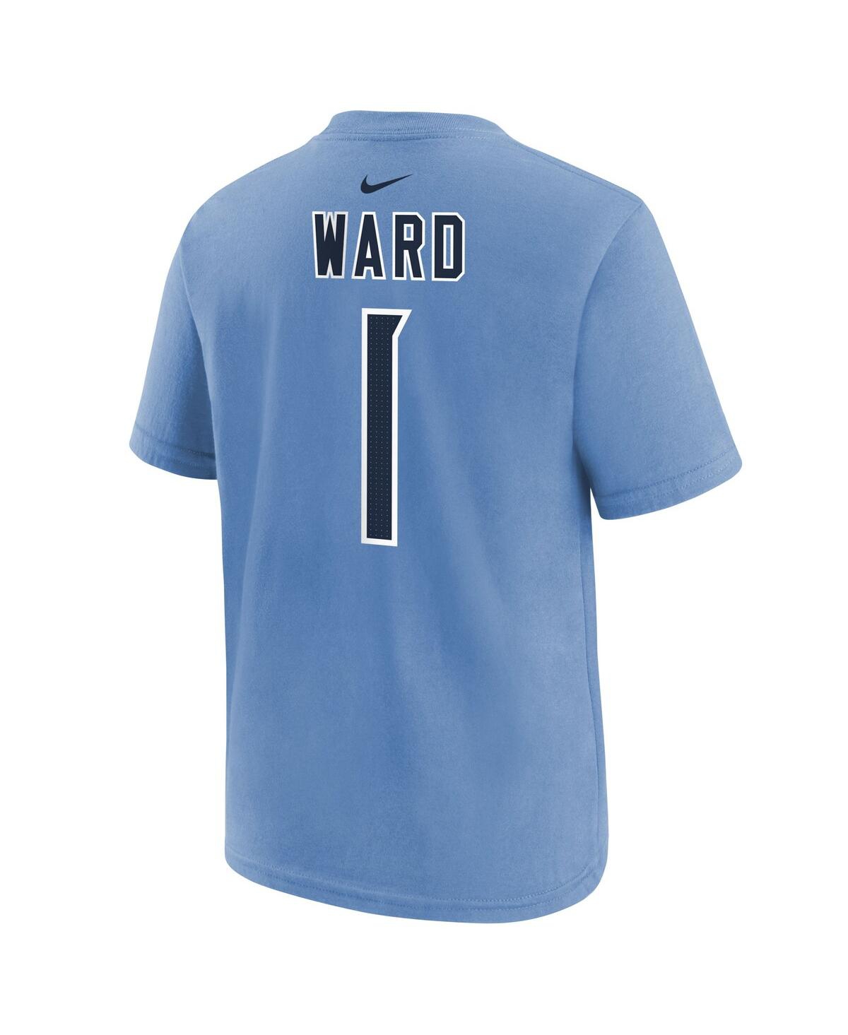 Nike Big Boys And Girls Cam Ward Navy Tennessee Titans 2025 Nfl Draft First Round Pick Name Number T-shir In Blue