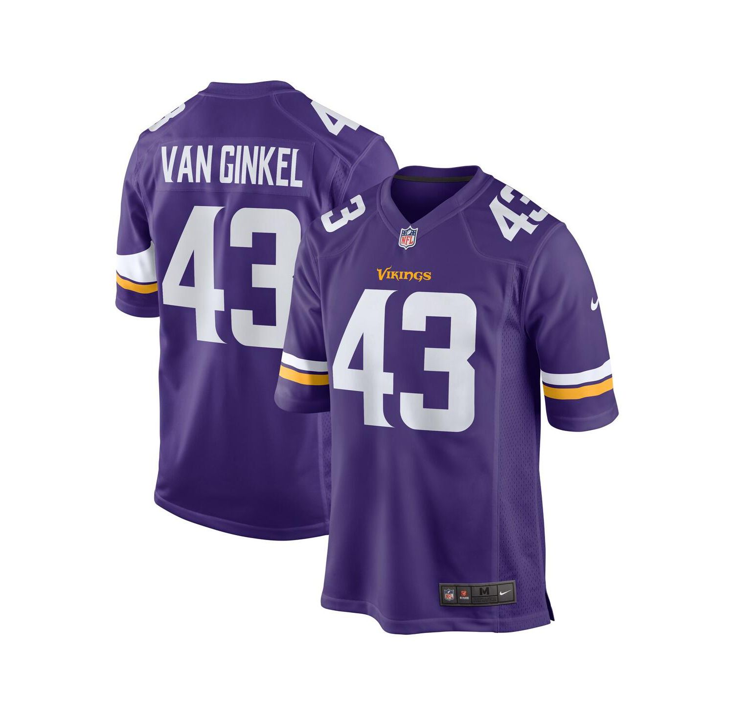 Men's Andrew Van Ginkel Purple Minnesota Vikings Team Game Jersey
