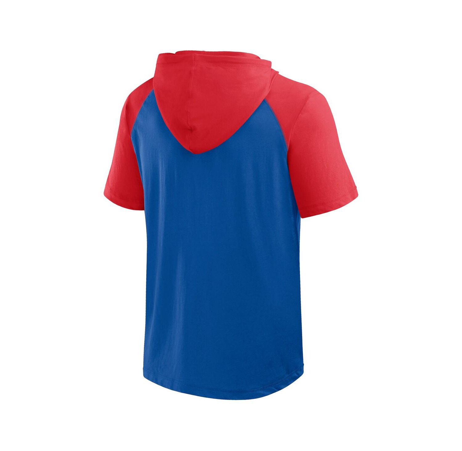 Men's Royal Texas Rangers Prime Raglan Short Sleeve Hoodie T-Shirt