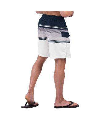 Men's Navy/White Atlanta Braves Jump Shot Volley Board Shorts