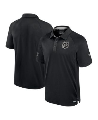 Fanatics - Men's&nbsp;Black NHL Authentic Pro Rink Raglan Polo Shirt