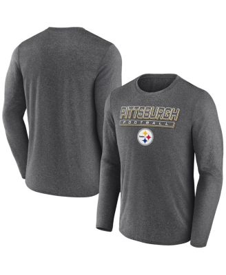 Fanatics - Men's&nbsp;Heather Charcoal Pittsburgh Steelers Fundamentals Long Sleeve T-Shirt