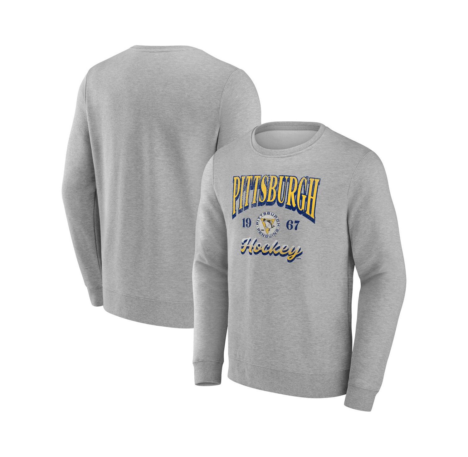 Men's Gray Pittsburgh Penguins Nimbus Fleece Pullover Sweatshirt