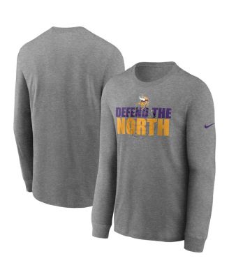 Nike - Men's Heathered Gray Minnesota Vikings Hyper Local Long Sleeve T-Shirt