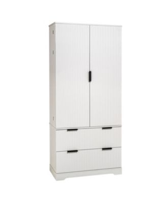 72" Fluted Pantry Cabinet w/ Drawers & Spice Rack