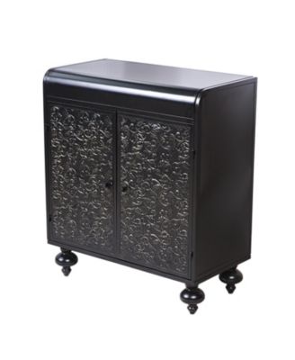 Wood Art Accent with 2 Doors Cabinet