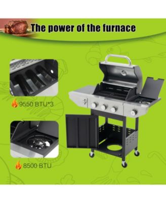 3-Burner Propane Gas Grill with Side Burner