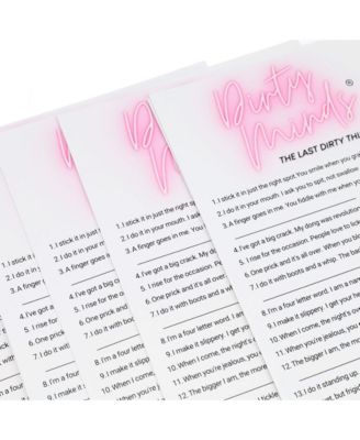 Dirty Minds Bachelorette Party Games for Adults, Bridal Shower Games Quiz with Naughty Clues for 25 Guests, Adult Games for Game Night