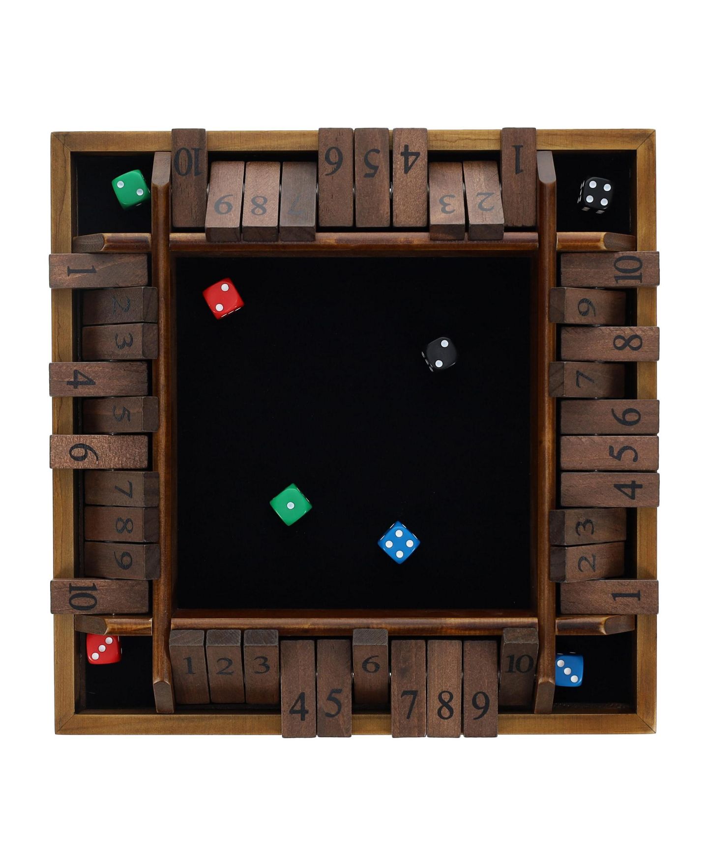 Деревянная настольная игра Pacific Shore Games Shut the Box на 4 игроков, от 14 лет, цвет: Орех — фото 4