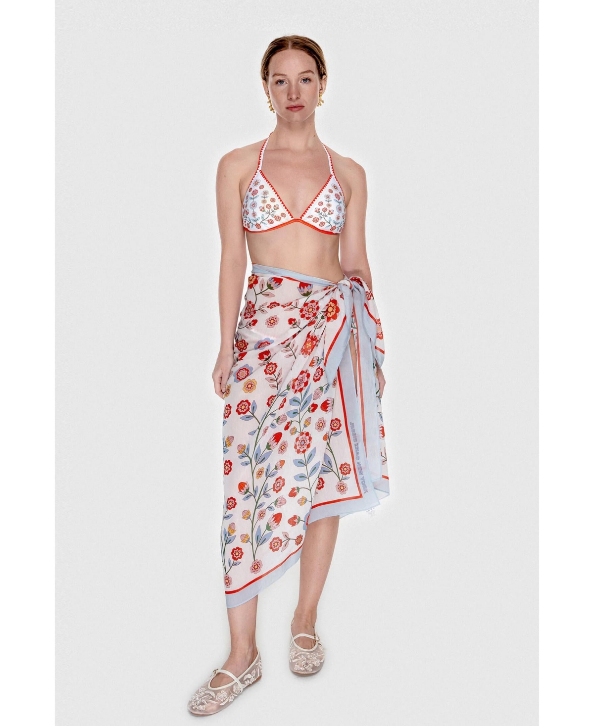 Women's Beach Sarong Wrap - Flower Garden