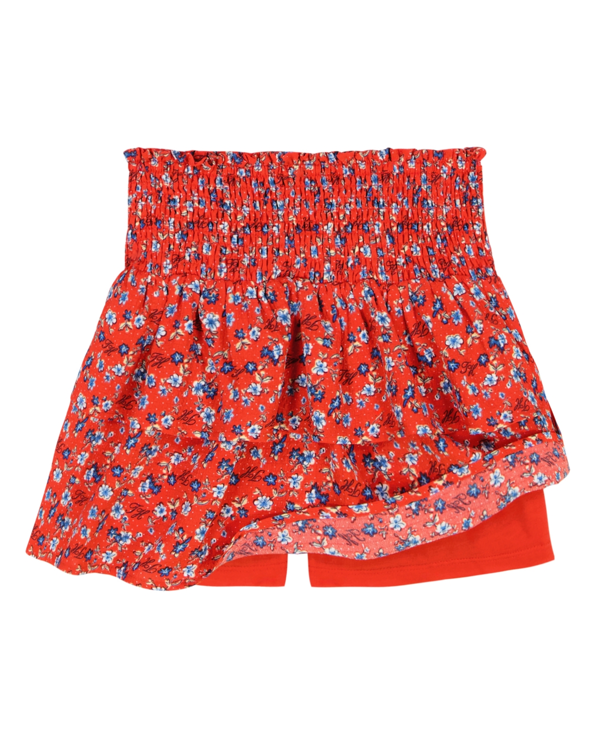 Tommy Hilfiger Big Girls Ditsy Floral Tiered Skort In Red