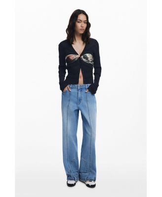 Women's Wrinkled collage scarf