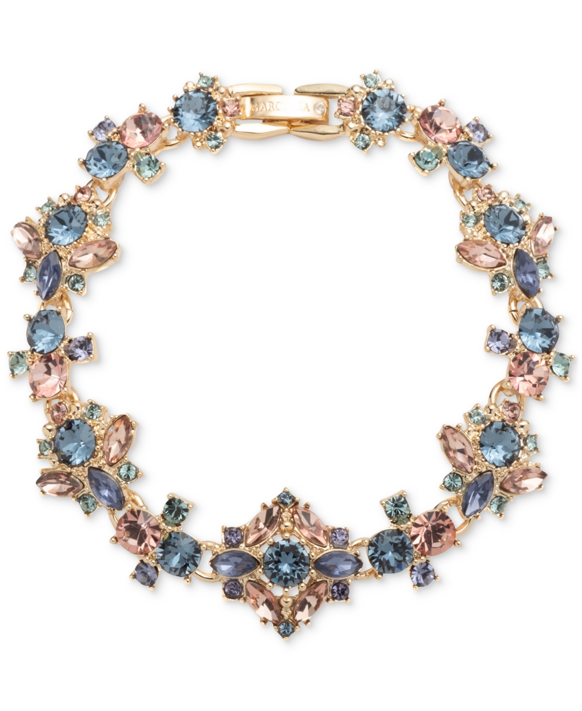Marchesa Multi-stone Cluster Flex Bracelet In Blue