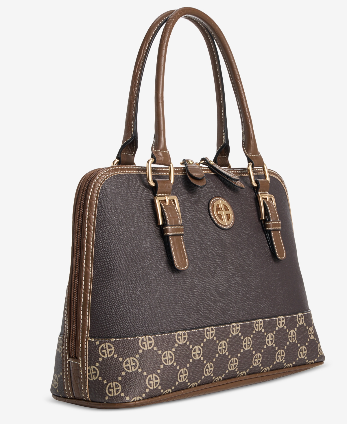 Giani Bernini Medium Monogram Crossbody Domed Bag, Macy's Exclusive