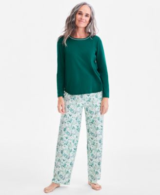 Charter Club - Women's Long-Sleeve Jersey Pajama Set