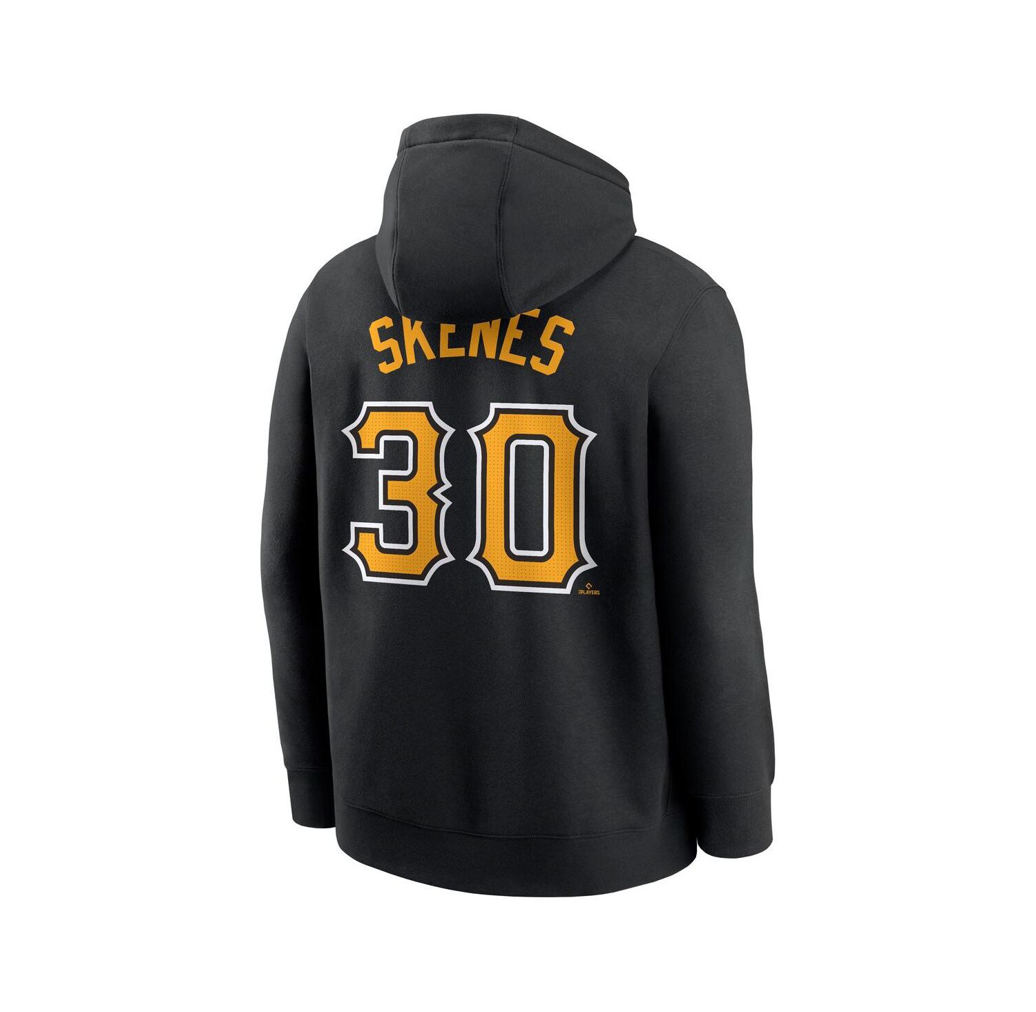 Men's Paul Skenes Black Pittsburgh Pirates Player Name & Number Club Fleece Pullover Hoodie