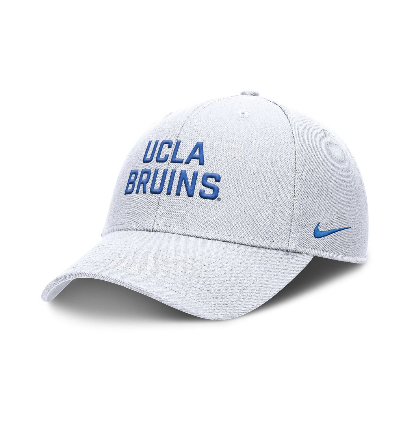 Мужская кепка Nike White Ucla Bruins Rise Practice Adjustable Hat — фото 1