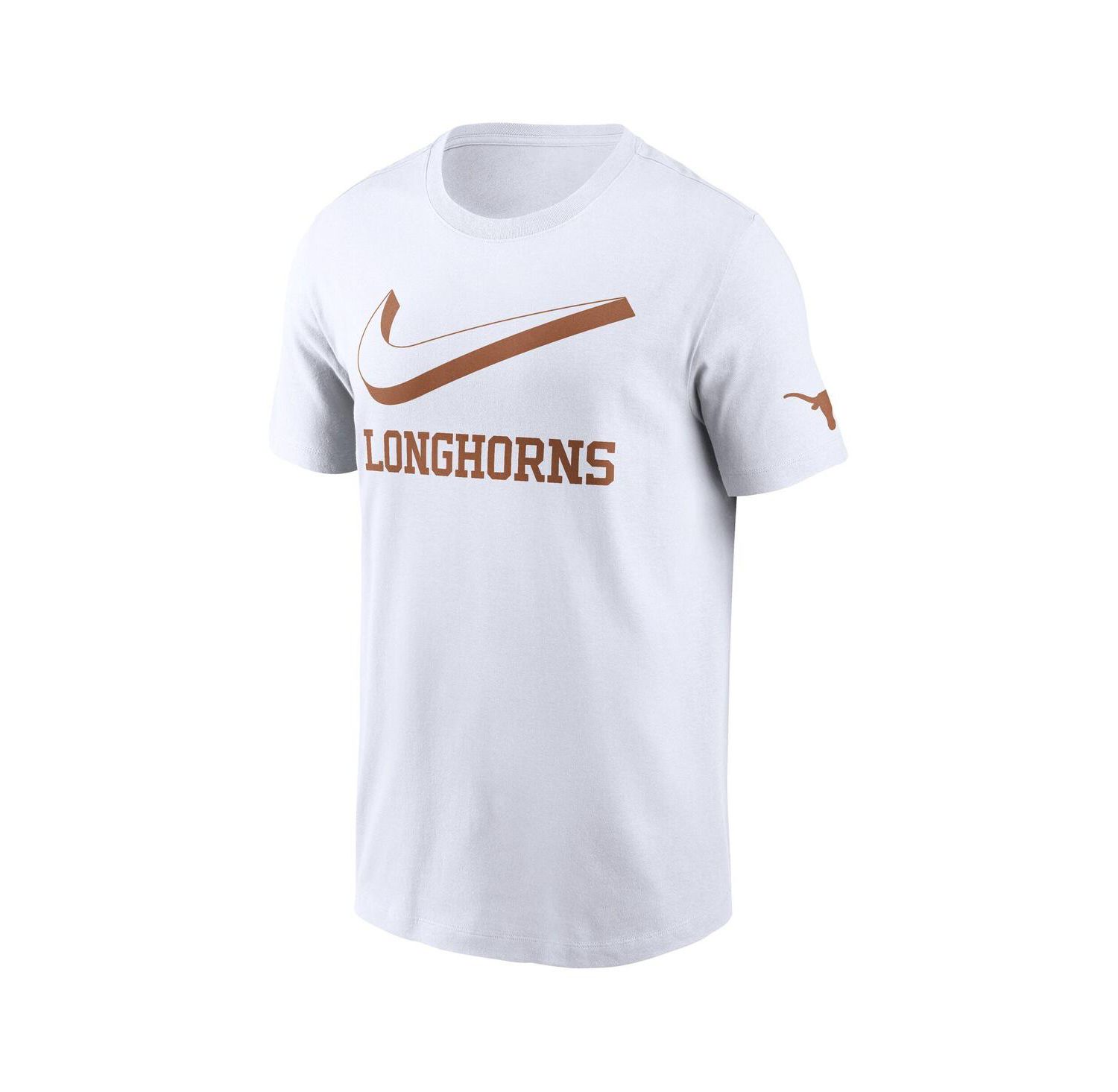 Men's White Texas Longhorns Primetime 2-Hit Swoosh T-Shirt