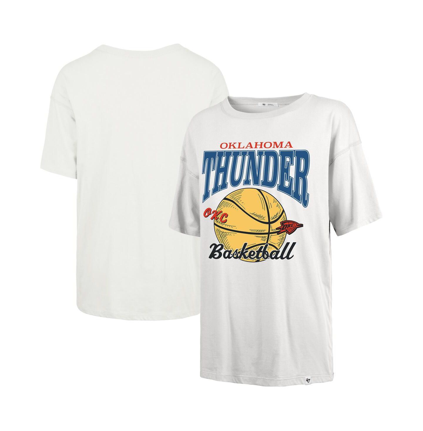 Женская футболка '47 Brand White Oklahoma City Thunder City Edition Down Court Sadie — фото 1