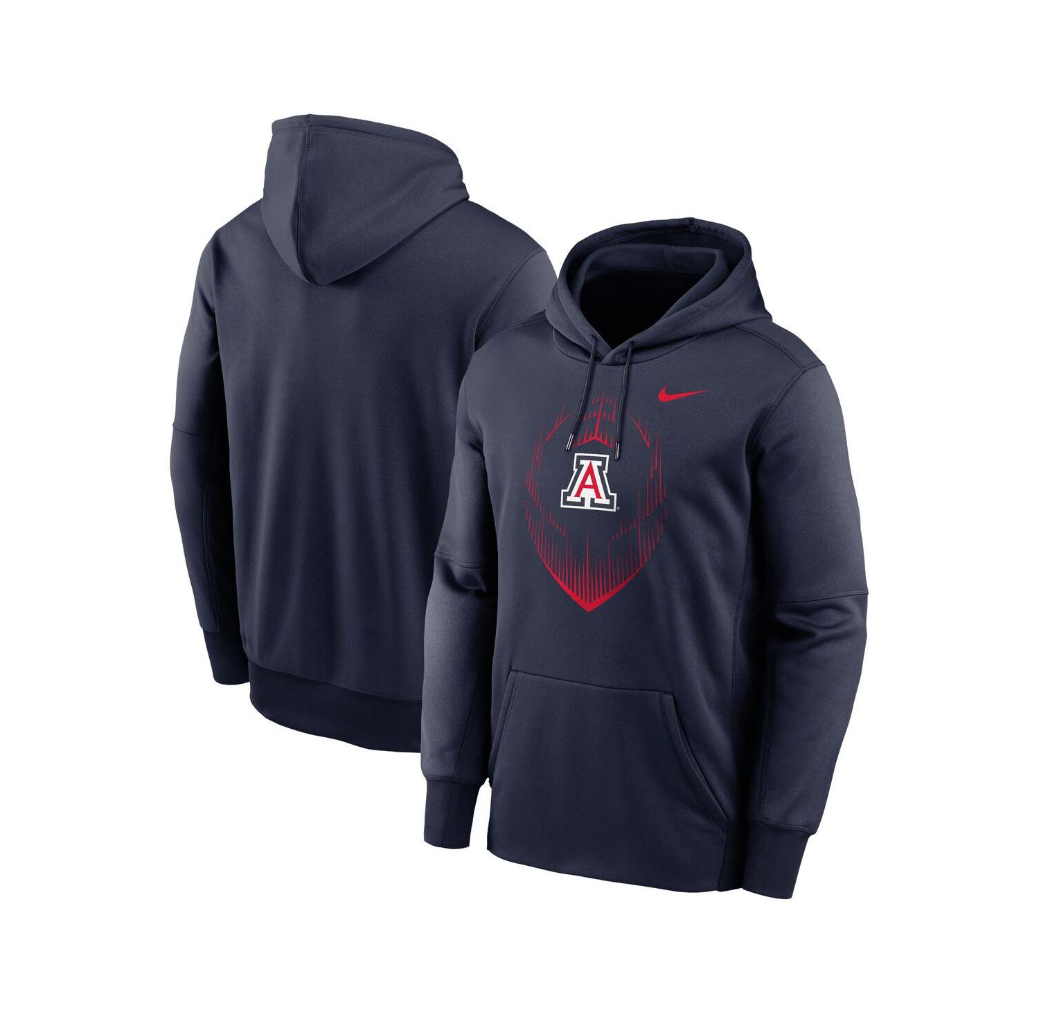 Men's Navy Arizona Wildcats Icon Football Performance Pullover Hoodie