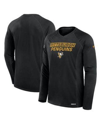 Fanatics - Men's Black Pittsburgh Penguins Authentic Pro Rink Tech Long Sleeve T-Shirt