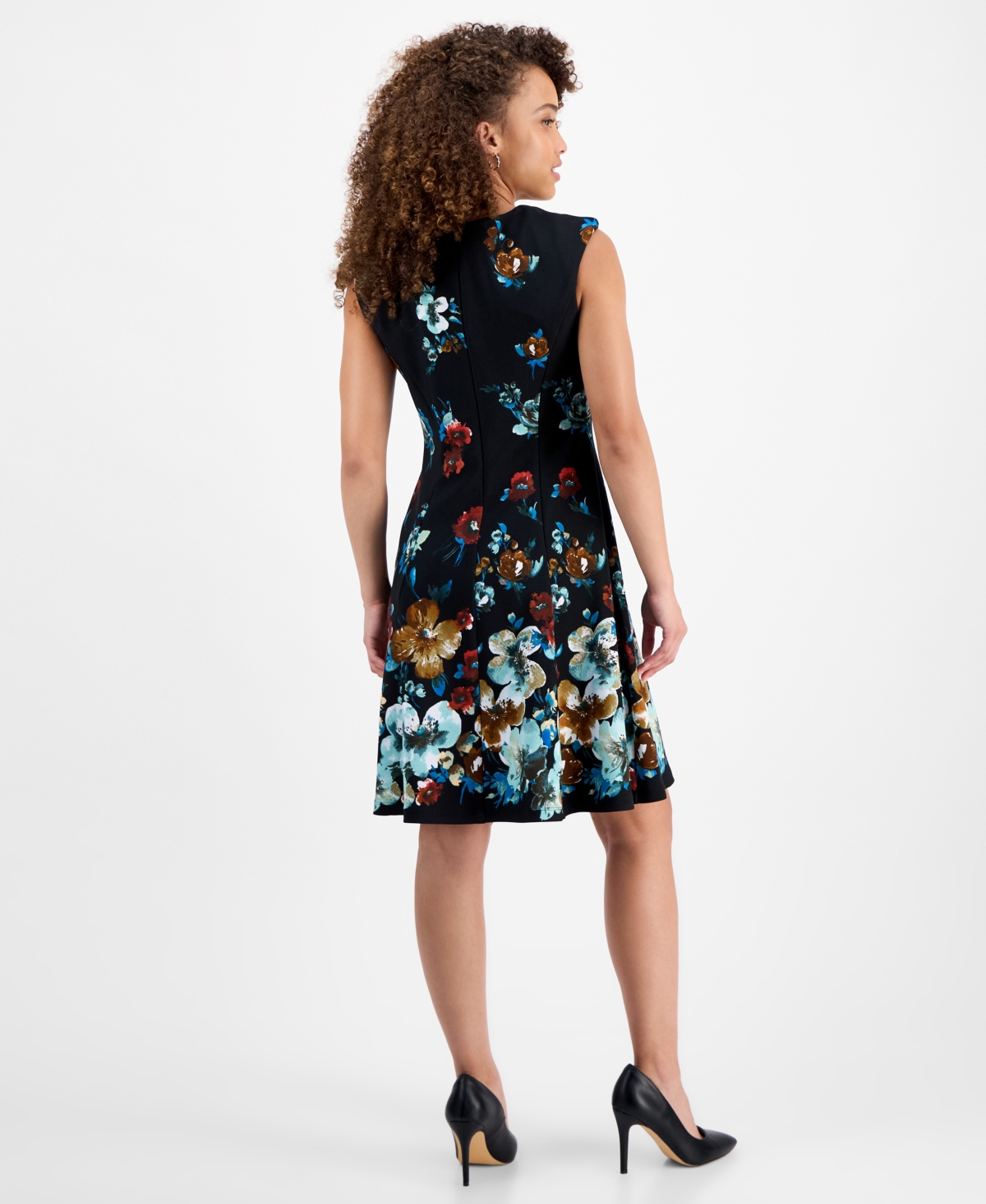 Connected Petite Floral Sleeveless Sheath Dress