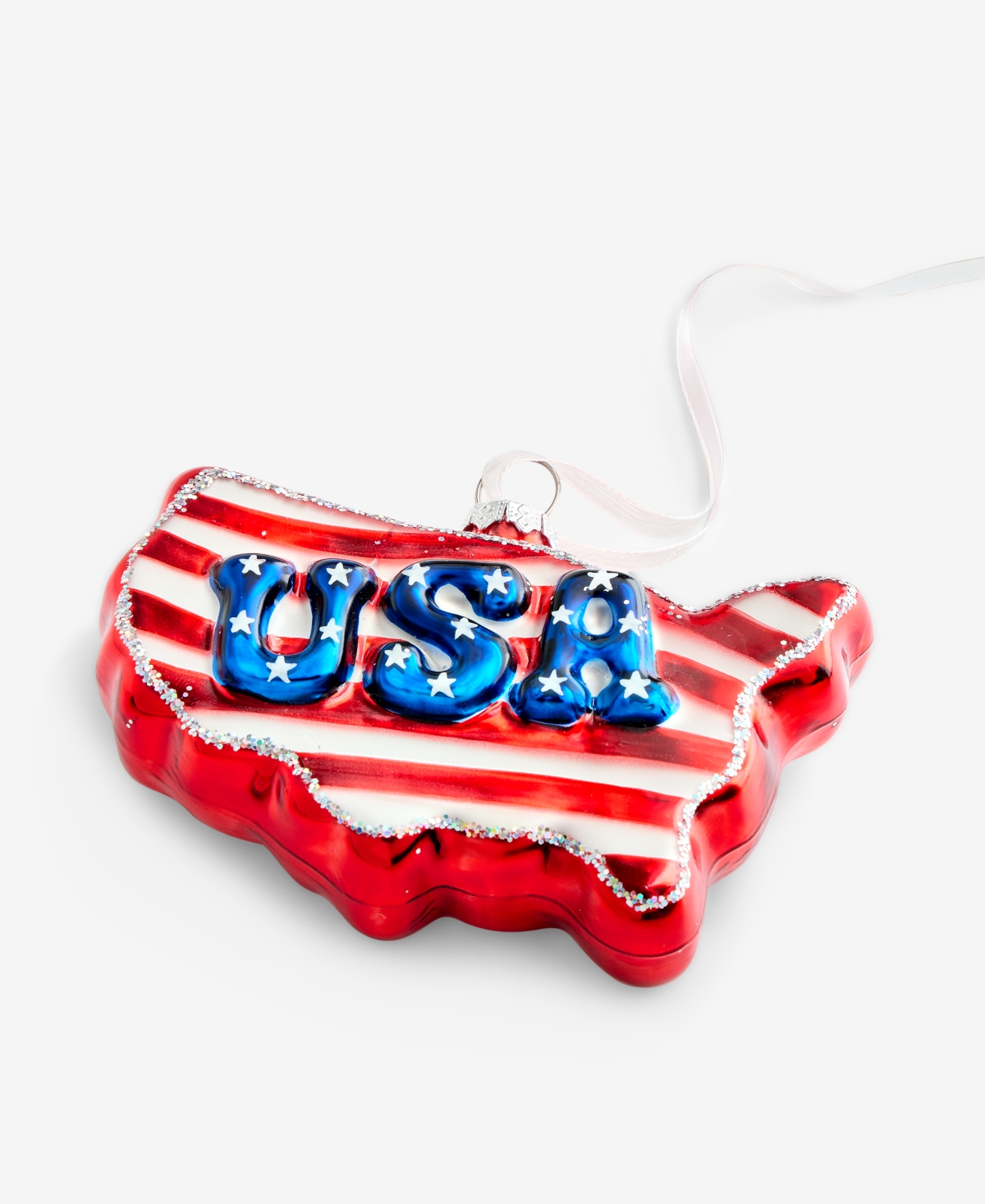 Holiday Lane Eclectic Charm Usa Map Ornament, Macy's Exclusive In Transparent