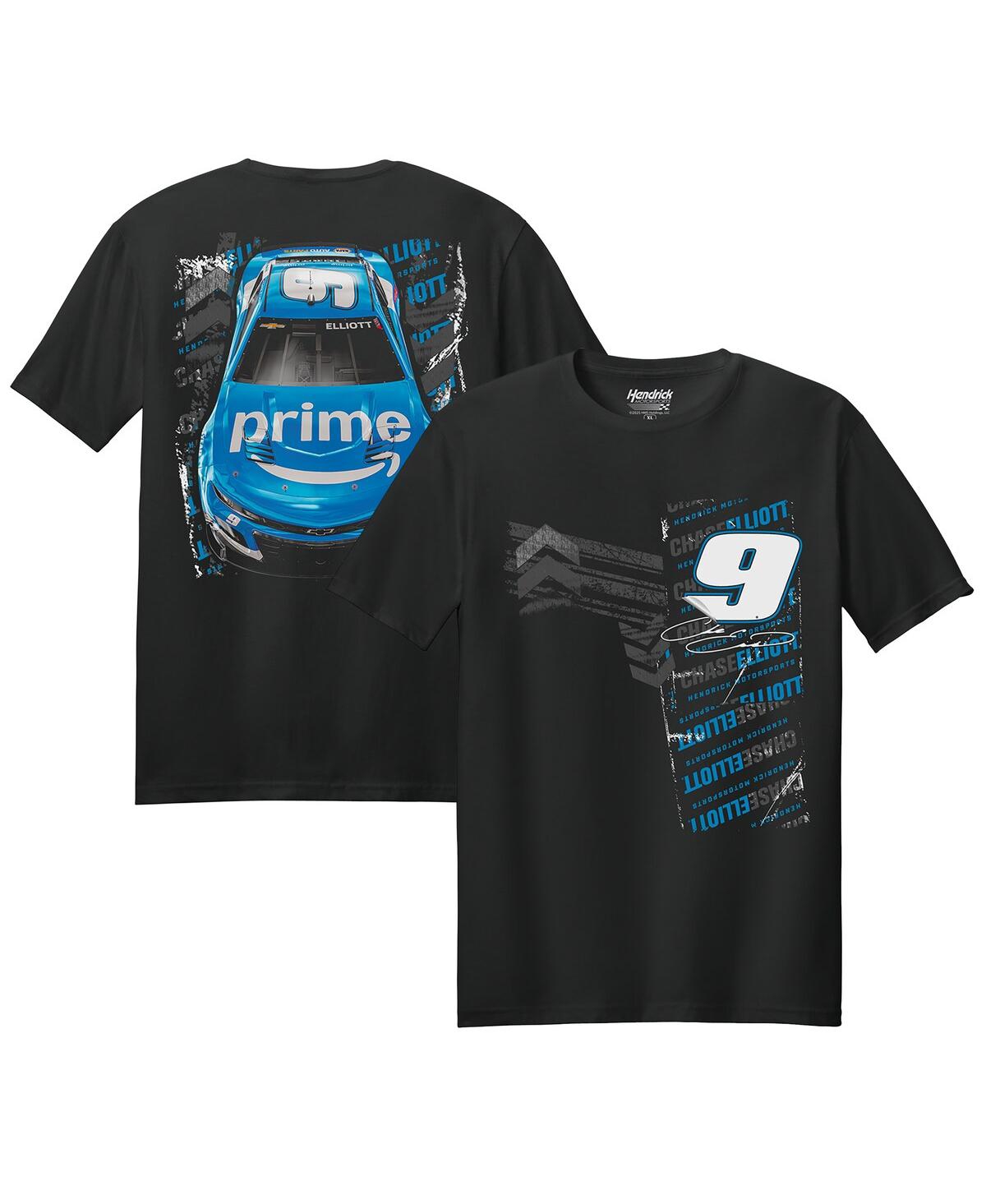 Men's Black Chase Elliott Amazon Prime Car T-Shirt - Black
