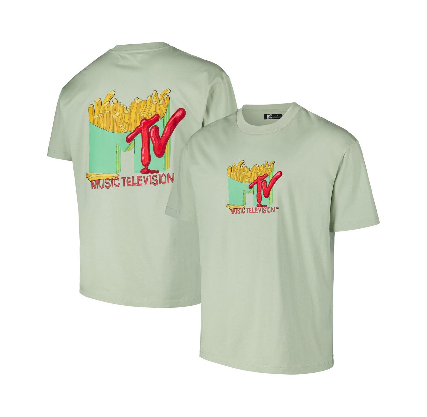 Men's Green MTV French Fry Loose Fit T-Shirt