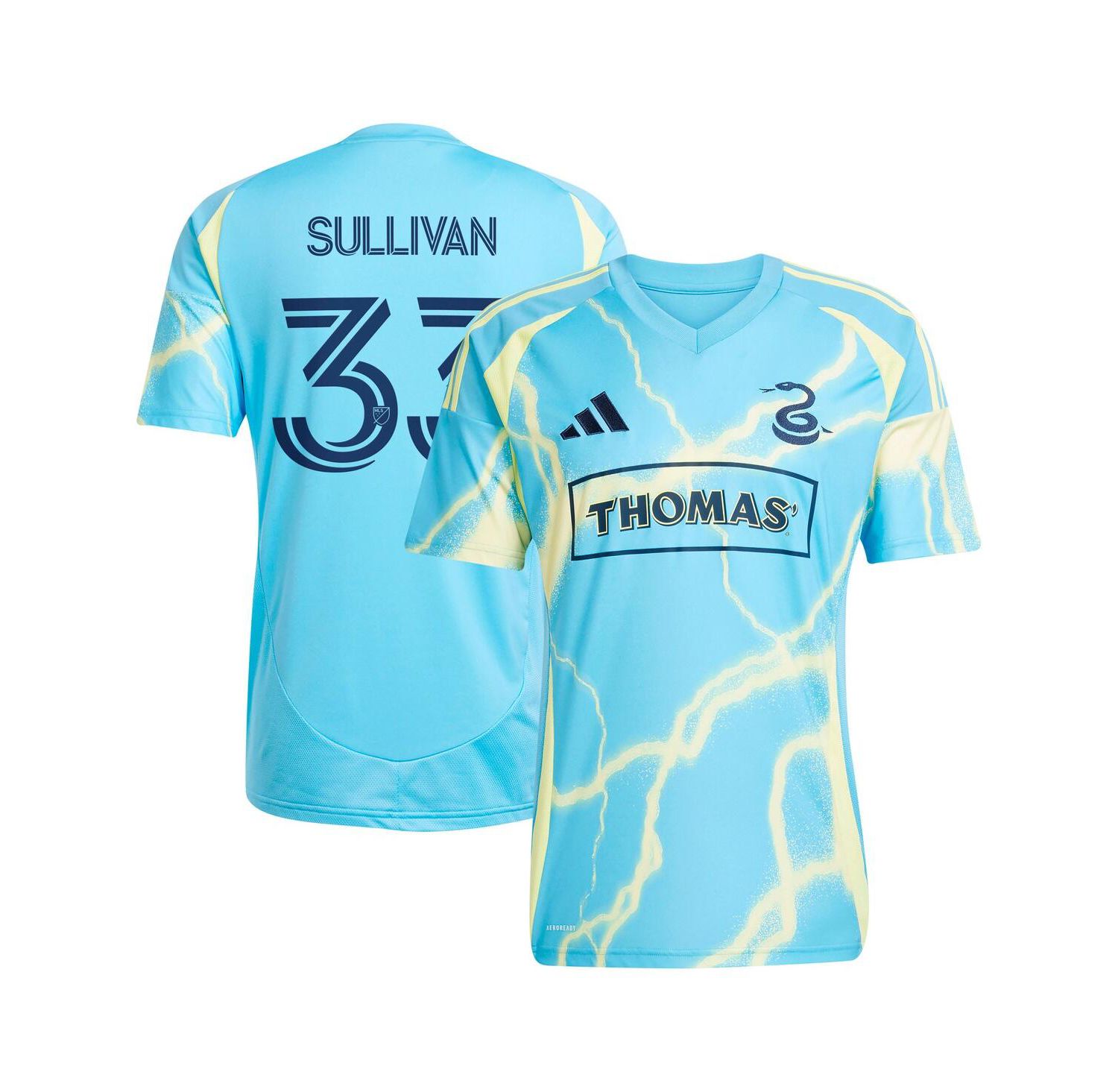 Men's Quinn Sullivan Blue Philadelphia Union 2025 The Voltage Kit Replica Player Jersey
