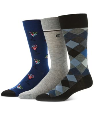Men's 3pk. Mixed Patterned Socks