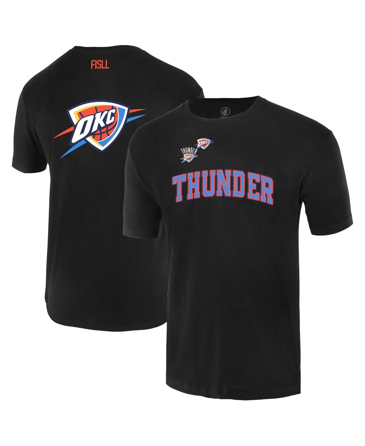 Men's and Women's Black Oklahoma City Thunder Oversize Logo T-Shirt - Black