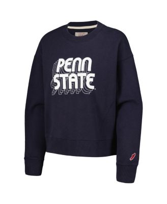 Women's Navy Penn State Nittany Lions Boxy Pullover Sweatshirt