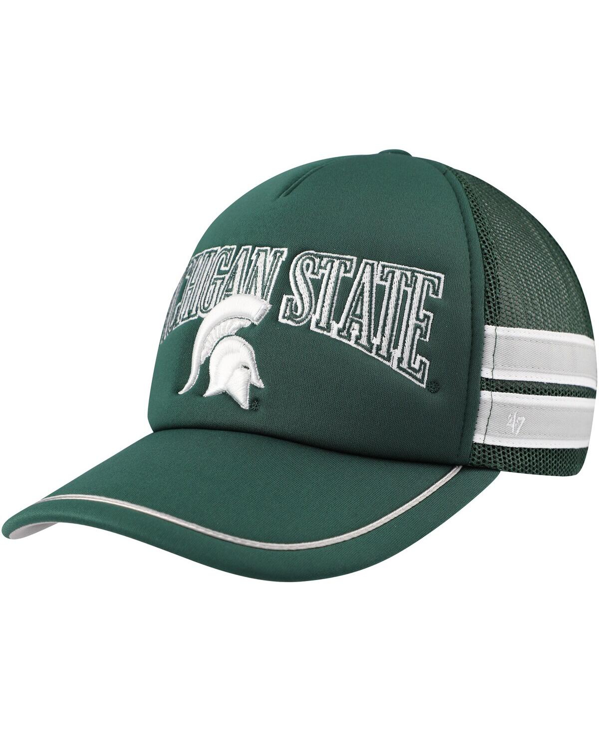 47 Brand Men's Green Michigan State Spartans Sideband Trucker Adjustable Hat