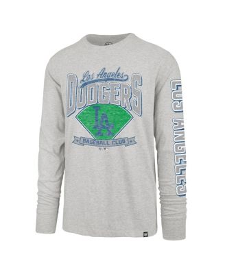 Men's Gray Los Angeles Dodgers Big Tall Distressed Franklin Long Sleeve T-Shirt