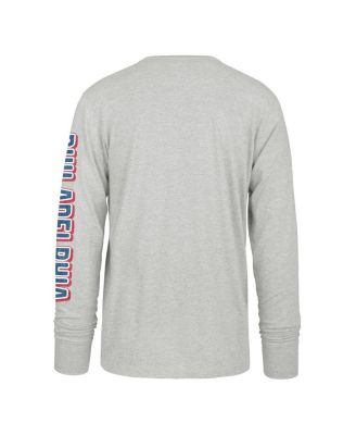 Men's Gray Philadelphia Phillies Big Tall Distressed Franklin Long Sleeve T-Shirt