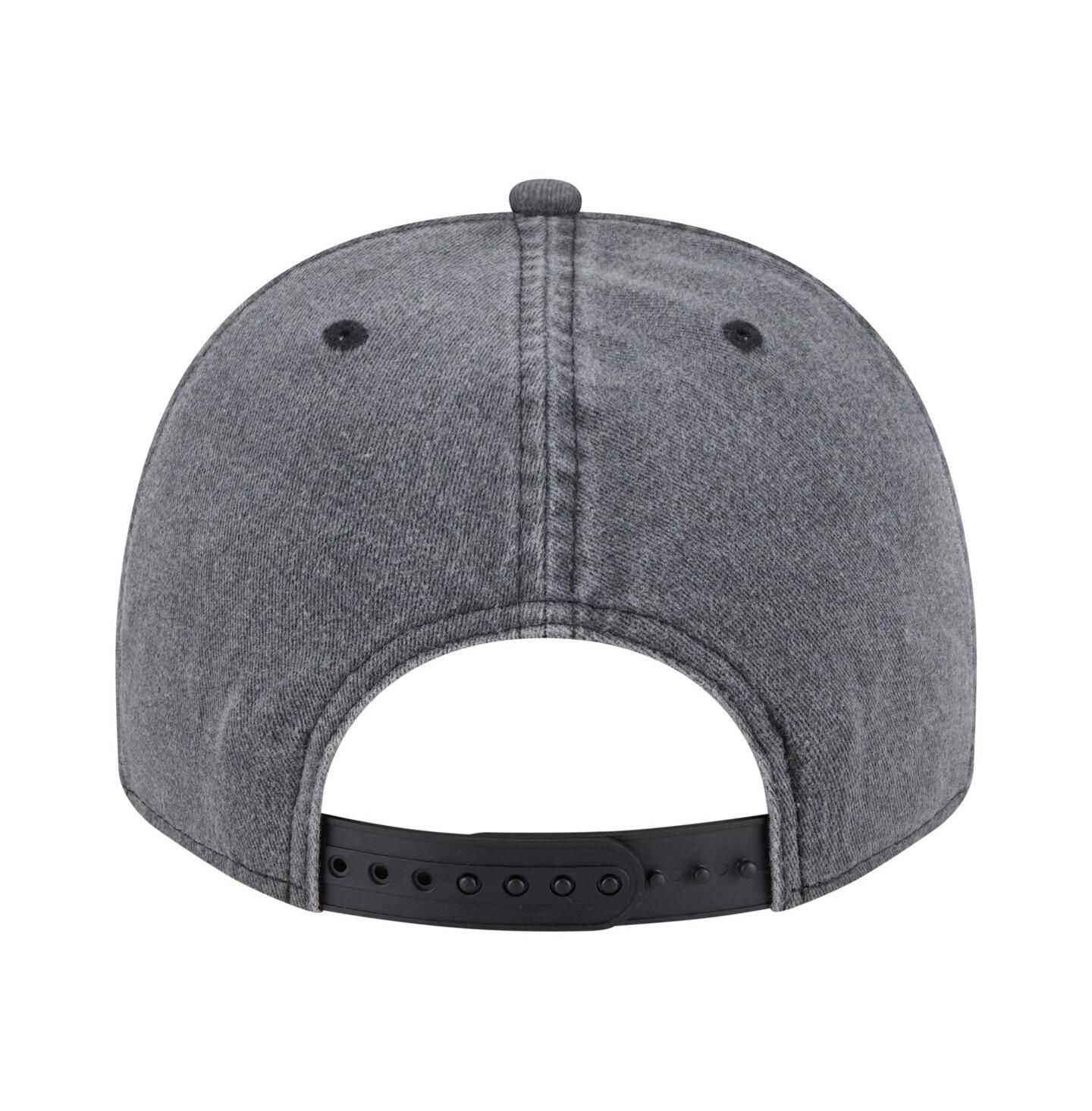 Мужская кепка New Era Charcoal Boston Bruins Throwback Washed A-Frame Pre-Curved 9FIFTY Snapback Hat — фото 4