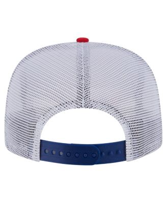 Men's Red/Royal New York Giants Throwback Dye Golfer Snapback Hat