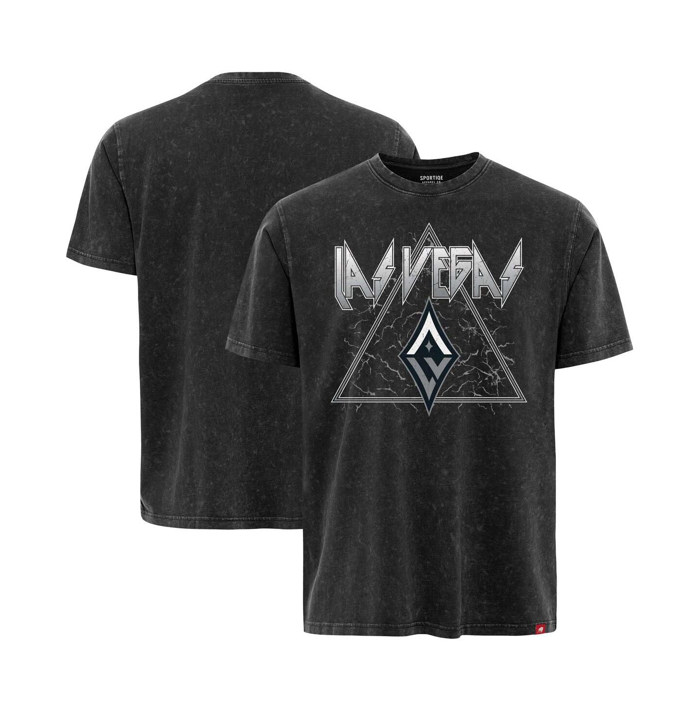 Футболка Sportiqe Black Las Vegas Aces Rock Roll Collection Angus Mineral Wash Premium — фото 1